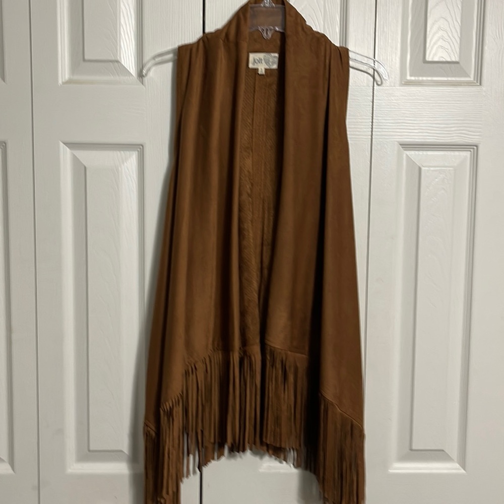 Great western best with fringe. Brown size small.